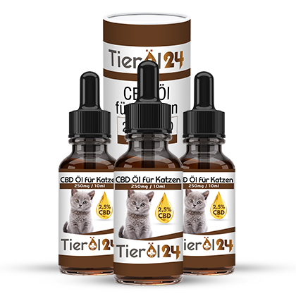 3 für 2 CBD Tieröl für Katzen 2,5%